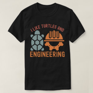 Camiseta Eu Gosto de Tartarugas e Engenharia