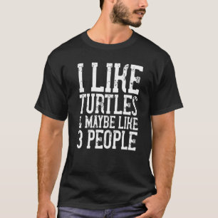 Camiseta EU GOSTO DE TARTARUGAS TALVEZ COMO 3 PESSOAS Tarta