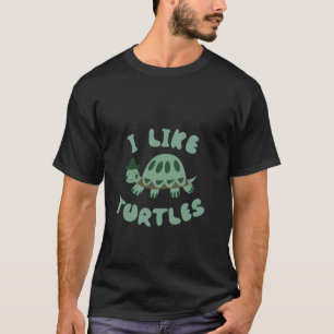 Camiseta Eu Gosto de Tartarugas Tortoise Vida Marinha Anima