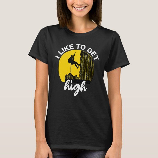 Camiseta Eu Gosto De Ter Uma Ideia De Clima De Alta Escalad (Frente)
