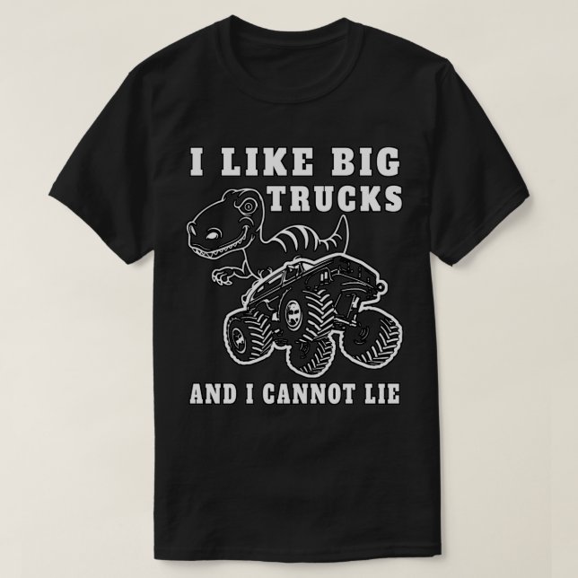 Camiseta Eu gosto de Trucks grandes e não posso mentir Mons (Frente do Design)