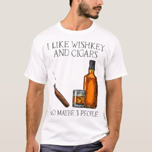 Camiseta Eu Gosto De Uísque E Cigarros E Talvez Três Pessoa
