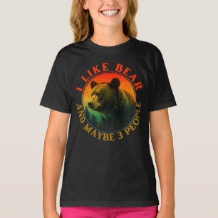 Camiseta Eu gosto de urso e talvez 3 pessoas