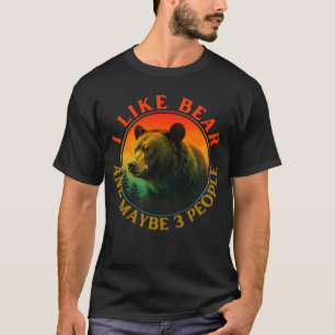 Camiseta Eu gosto de urso e talvez 3 pessoas