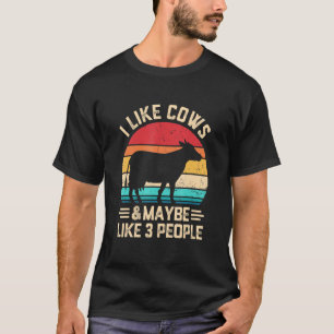 Camiseta Eu Gosto de Vaca E Gosto de 3 Pessoas Animal