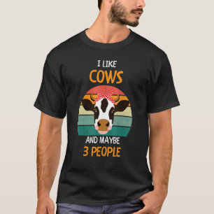 Camiseta Eu Gosto de Vacas e talvez 3 pessoas 4