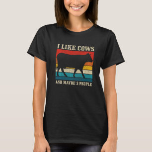 Camiseta Eu Gosto de Vacas E Talvez 3 Pessoas Agricultura