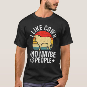 Camiseta Eu Gosto de Vacas E Talvez 3 Pessoas   Fazendeiro 
