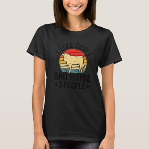 Camiseta Eu Gosto de Vacas E Talvez 3 Pessoas Fazendeiro de