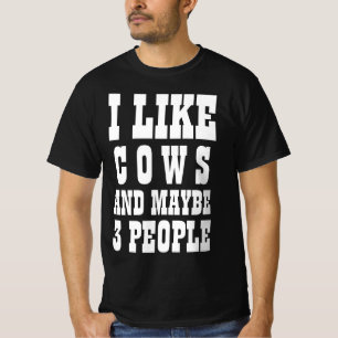 Camiseta EU GOSTO DE VACAS E TALVEZ 3 PESSOAS T-Shirt