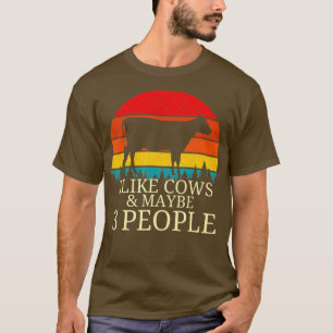 Camiseta Eu Gosto De Vacas E Talvez Como 3 Pessoas De Fazen