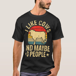 Camiseta Eu Gosto De Vacas E Talvez De Três Pessoas De Fábr