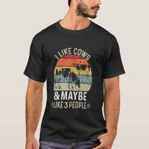 Camiseta Eu Gosto de Vacas E Talvez Goste de 3 Pessoas Faze