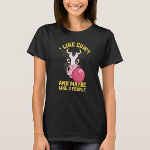 Camiseta Eu Gosto de Vacas E Talvez Goste de 3 Pessoas, Nov