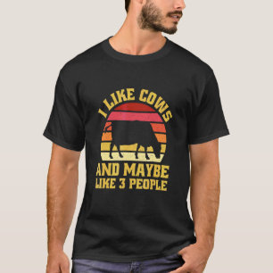 Camiseta Eu Gosto de Vacas & Talvez 3 Pessoas
