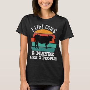 Camiseta Eu Gosto de Vacas & Talvez Goste de 3 Pessoas Aman
