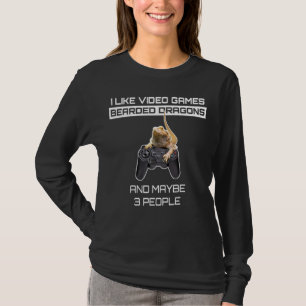 Camiseta Eu Gosto De Videos games De Dragões E Talvez De Tr