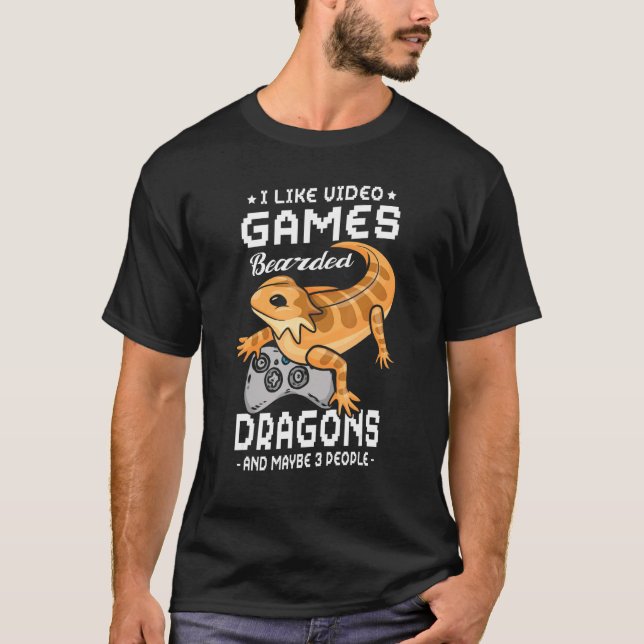 Camiseta Eu Gosto De Videos games De Dragões E Talvez De Tr (Frente)