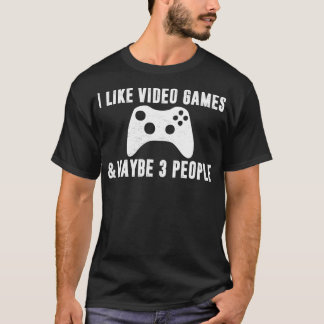 Camiseta EU GOSTO DE VIDEOS GAMES TALVEZ 3 PESSOAS Gamer Ga