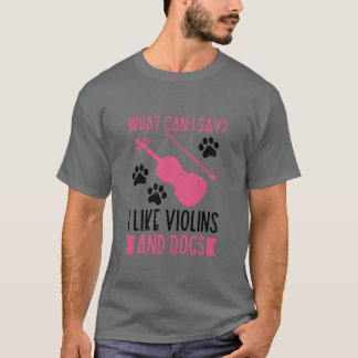Camiseta Eu Gosto De Violinos E Cães Violinos Violino Music