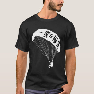 Camiseta Eu Gosto de Voar Alto no Salto de Paraquedas Engra