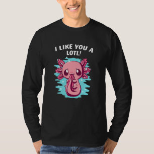Camiseta Eu gosto de você, um humor muito engraçado Axolotl