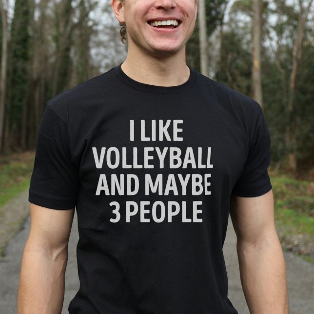 Camiseta Eu Gosto De Voleibol E Talvez 3 Pessoas De Volleyb (Criador carregado)
