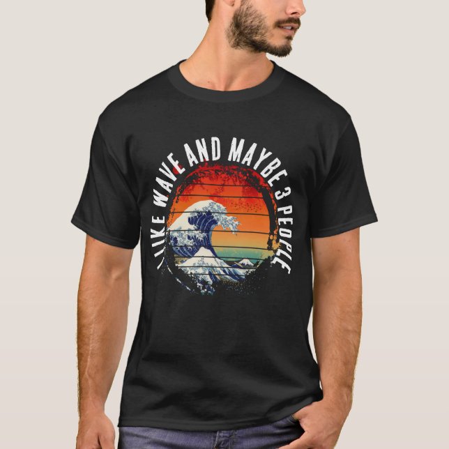 CAMISETA EU GOSTO DE WAVE E TALVEZ 3 PESSOAS (Frente)