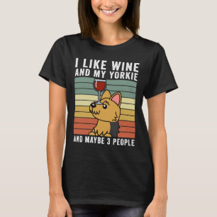 Camiseta Eu Gosto De Wine Yorkshire Terrier Retro