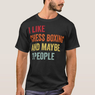 Camiseta Eu Gosto De Xadrez Boxing Talvez 3 Pessoas
