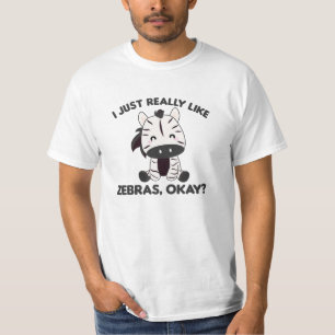 Camiseta Eu Gosto De Zebras Ok, Sweet Zebra Safari Zoo