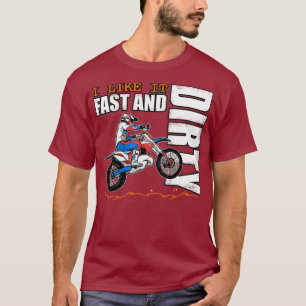 Camiseta Eu gosto dela rápida e suja, doce moto de saia MX