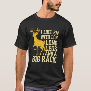 Camiseta Eu Gosto Deles Com Pernas Longas & Caça ao Veado M