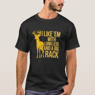 Camiseta Eu Gosto deles Com Pernas Longas e Caça de Veado M
