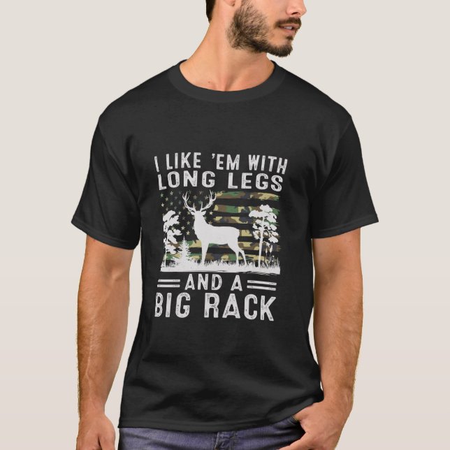 Camiseta Eu Gosto Deles Com Pernas Longas E Um Grande Caçad (Frente)