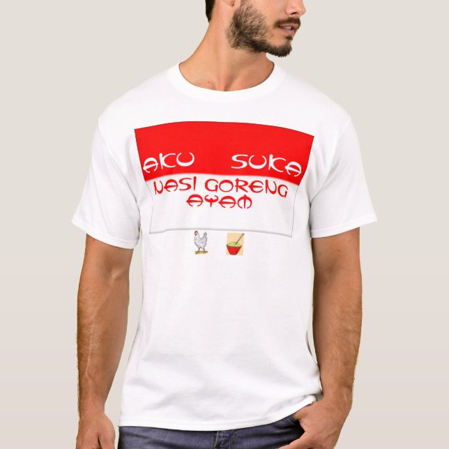 Camiseta eu gosto do arroz fritado da galinha (Frente)