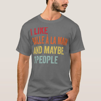 Camiseta Eu gosto do Balle la main talvez três Pessoas