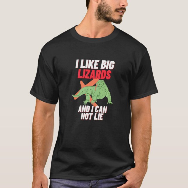 Camiseta Eu Gosto Do Big Lizards Monitor Tegu Komodo Compri (Frente)