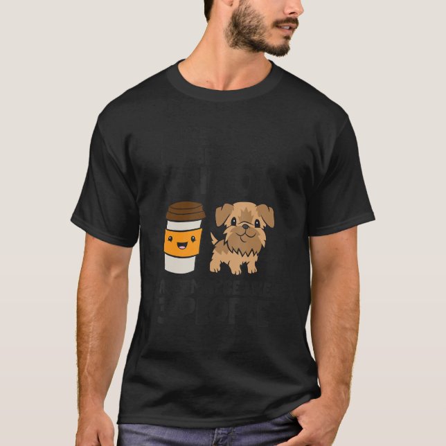 Camiseta Eu Gosto Do Café Meu Griffon Bruxelas E Talvez Com (Frente)