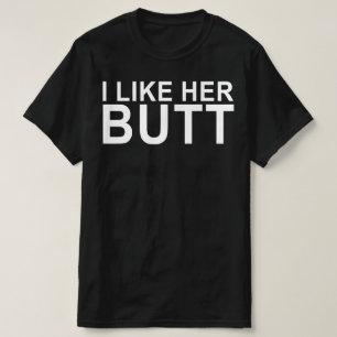 Camiseta eu gosto do casal engraçado do bumbum dela