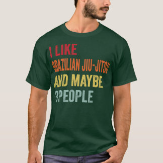 Camiseta Eu gosto do jiujitsu brasileiro talvez três Pessoa