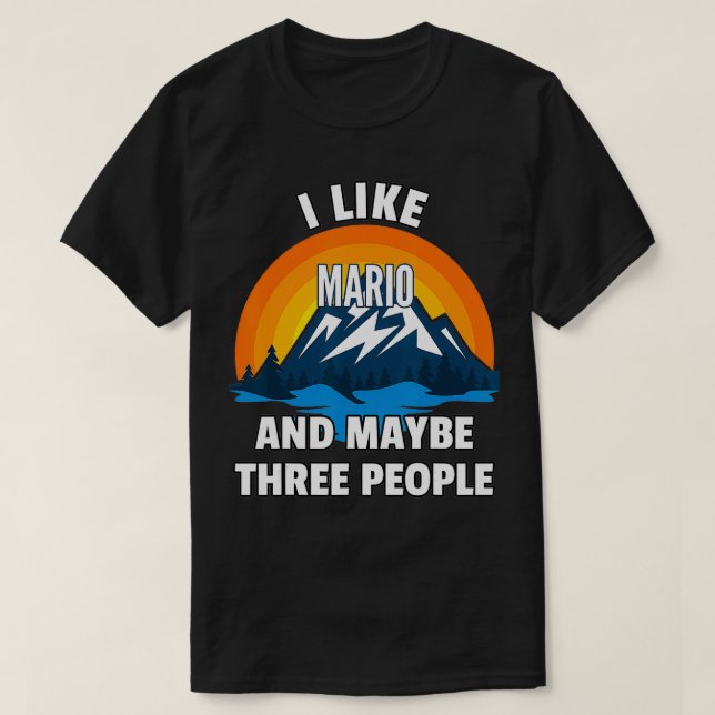 Camiseta Eu Gosto Do Mario E Talvez De Três Pessoas (Frente do Design)