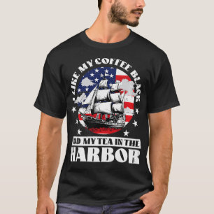 Camiseta Eu gosto do meu café preto e do meu chá no porto d