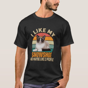 Camiseta Eu Gosto Do Meu Gato De Snowshoe Talvez 3 Pessoas 