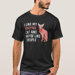 Camiseta Eu Gosto Do Meu Gato E Talvez 3 Pessoas Esphynx Mã