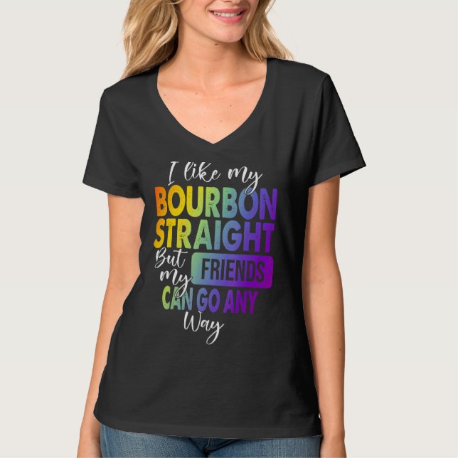 Camiseta Eu Gosto Do Meu Hetero Bourbon Lgbt Pride Gay de L (Frente)