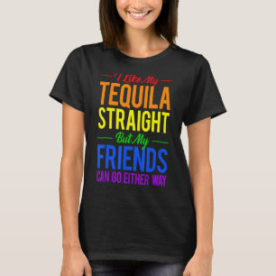Camiseta Eu Gosto Do Meu Hetero De Tequila Mas Meus Amigos 
