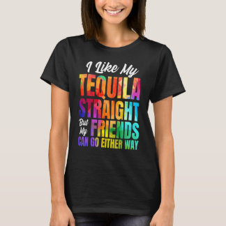 Camiseta Eu Gosto Do Meu Hetero De Tequila Mas Meus Amigos 