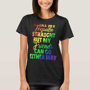 Camiseta Eu Gosto Do Meu Hetero De Tequila Mas Meus Amigos 