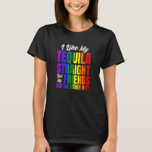 Camiseta Eu Gosto Do Meu Hetero De Tequila Mas Meus Amigos 